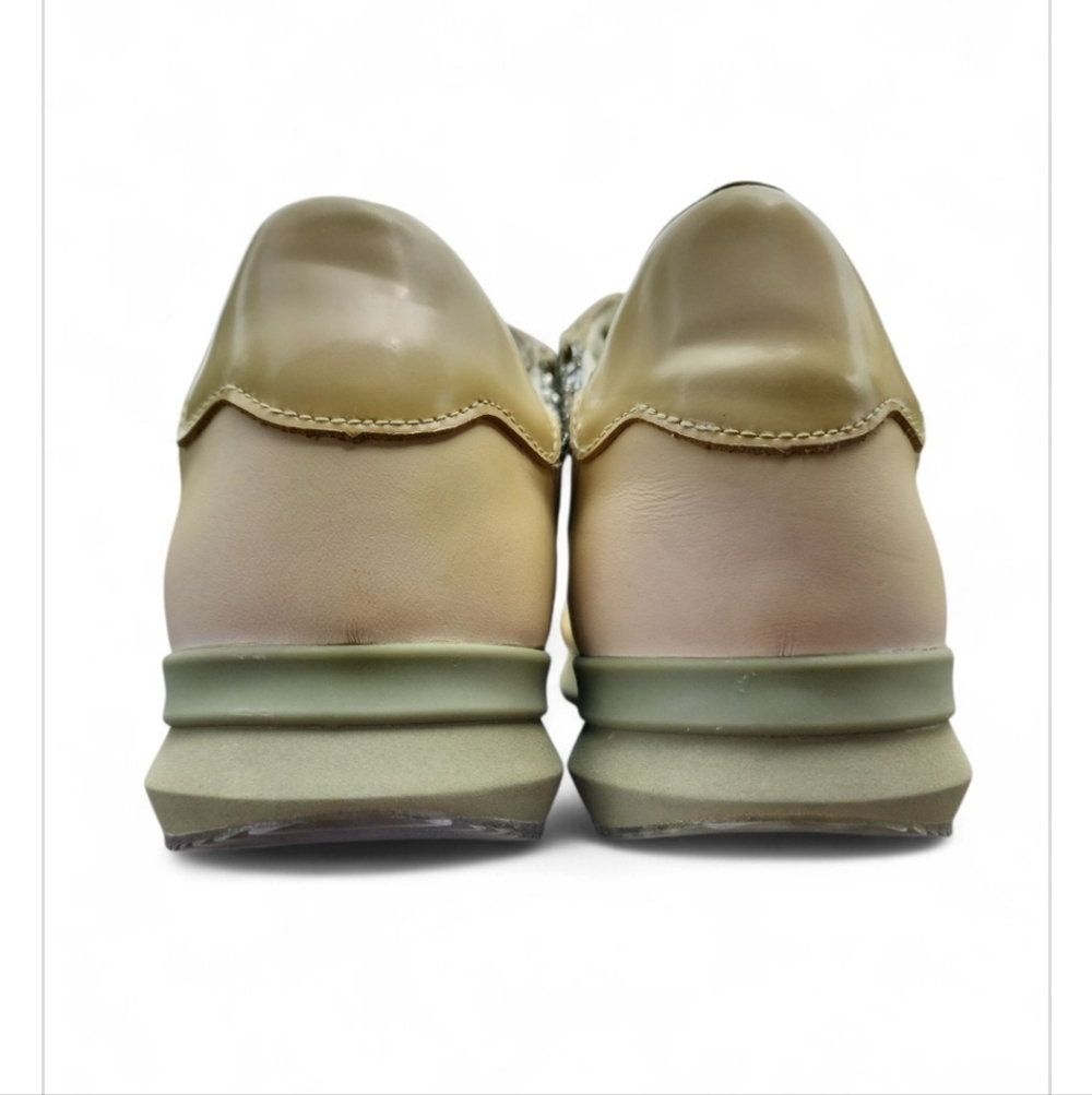 New Vintage Havana Leather Splendid Sneakers With Embellishments Olive Green 6.5 - Picture 9 of 10